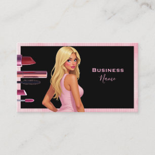 Blonde Makeup Lady Visitenkarte