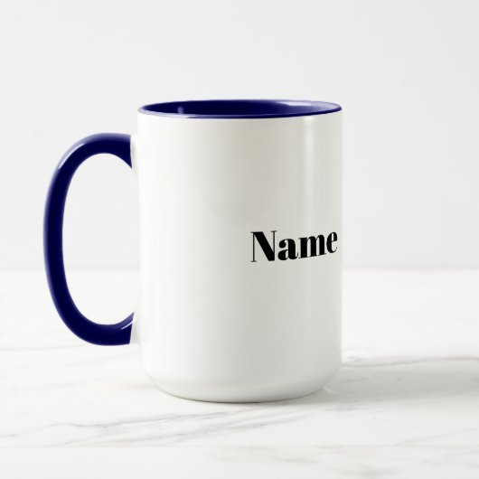 Blonde Male EMS Personalisiert Name Tasse (Links)