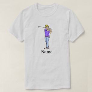 Blonde Male Golfer Par-T-Shirt Typ T - Shirt