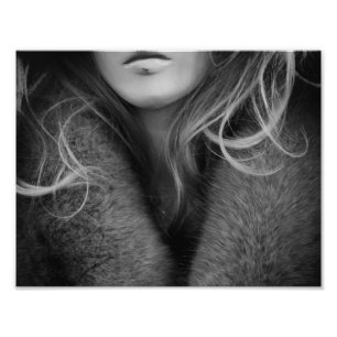 Blonde Mannequin in Schwarz und Weiß Fotodruck