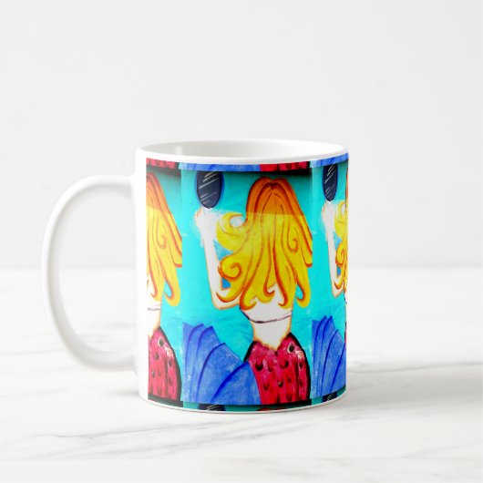 blonde Meerjungenkaffee-Tasse Kaffeetasse (Links)