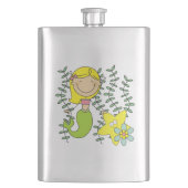 Blonde Meerjungfrau Flachmann (Vorderseite)