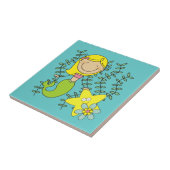 Blonde Meerjungfrau Fliese (Seite)