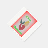 blonde Meerjungfrau Fröhliche Weihnachtsapplikatio Serviette (Ecke)