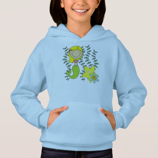 Blonde Meerjungfrau Hoodie (Vorderseite)