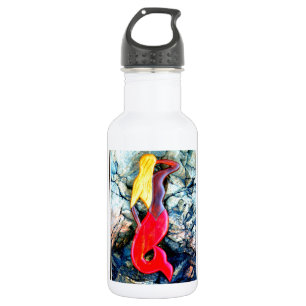 blonde Meerjungfrau im Rot Trinkflasche