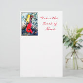 Blonde Meerjungfrau in rot Briefpapier (Stehend Vorderseite)