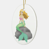Blonde Meerjungfrau Keramikornament (Links)