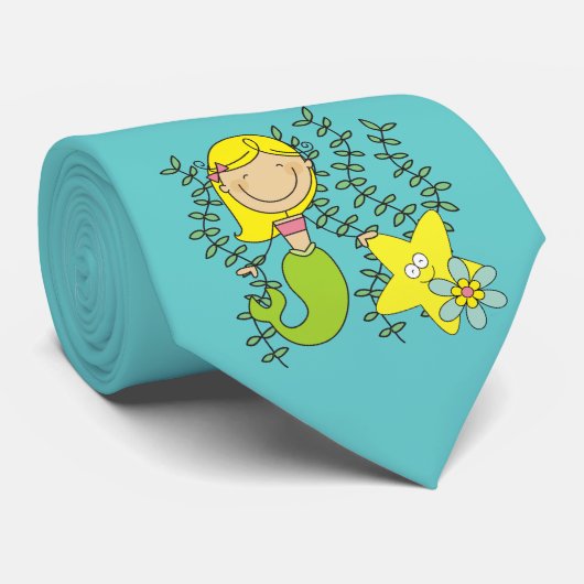 Blonde Meerjungfrau Krawatte (Gerollt)