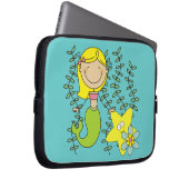 Blonde Meerjungfrau Laptopschutzhülle (Vorne Rechts)