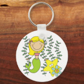 Blonde Meerjungfrau Schlüsselanhänger (Vorderseite)