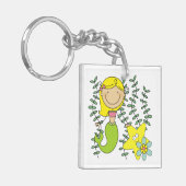 Blonde Meerjungfrau Schlüsselanhänger (Vorderseite links)