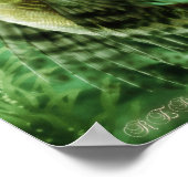 Blonde Meerjungfrau schwimmt in Riffposter Poster (Ecke)