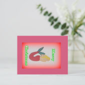 blonde Meerjungfrau Weihnachten Postkarte (Stehend Vorderseite)