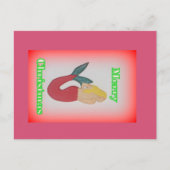 blonde Meerjungfrau Weihnachten Postkarte (Vorderseite)