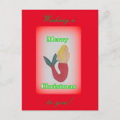 blonde Meerjungfrau wünscht frohe Weihnachten