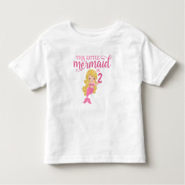 Blonde Mermaid 2. Geburtstag Kleinkind T-shirt