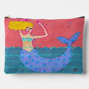 Blonde Mermaid Abstrakt Art Zubehörtasche