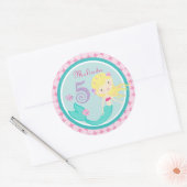 Blonde Mermaid Age Five Birthday Sticker (Umschlag)