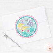 Blonde Mermaid Age Five Birthday Sticker (Umschlag)