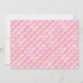 Blonde Mermaid Geburtstagsparty Einladung (Rückseite)