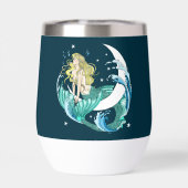 Blonde Mermaid Moon Fantasy Art Deco (Rückseite)