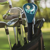 Blonde Mermaid Moon Fantasy Art Deco Golf Headcover