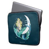 Blonde Mermaid Moon Fantasy Art Deco Laptopschutzhülle (Vorderseite Links)