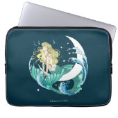 Blonde Mermaid Moon Fantasy Art Deco Laptopschutzhülle (Vorderseite)