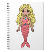 Blonde Mermaid Notizblock (Vorderseite)