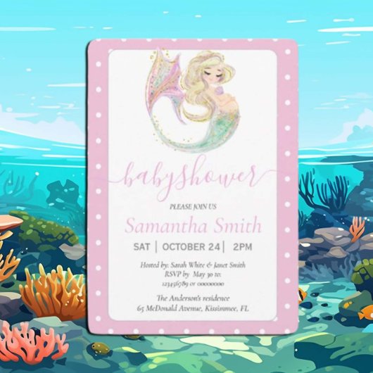 Blonde Mermaid Party Babydusche. Unter dem Meer.