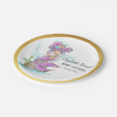Blonde Mermaid unter der Sea Baby Dusche Pappteller (Schrägansicht)