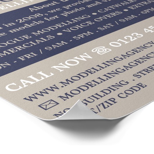 Blonde-Modell, Modellierungsagentur, Modell-Agent Poster (Ecke)