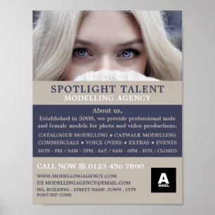 Blonde-Modell, Modellierungsagentur, Modell-Agent Poster