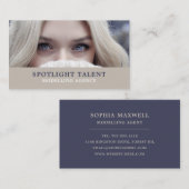 Blonde-Modell, Modellierungsagentur, Modell-Agent Visitenkarte (Vorne/Hinten)