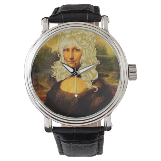 Blonde Mona Lisa Armbanduhr (Vorderseite)
