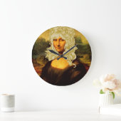 Blonde Mona Lisa Große Wanduhr (Zuhause)