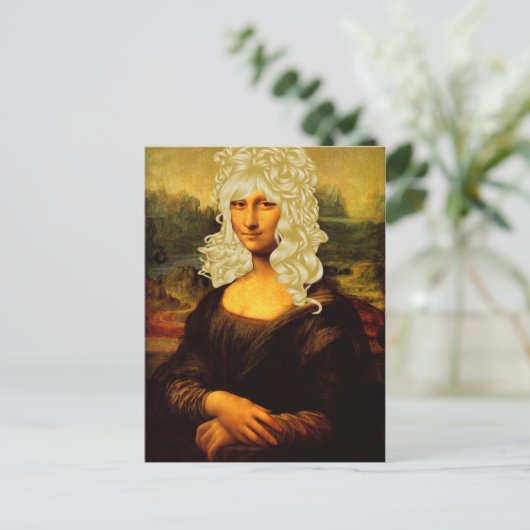 Blonde Mona Lisa Postkarte (Stehend Vorderseite)