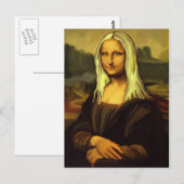 Blonde Mona Lisa Postkarte (Vorne/Hinten)