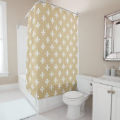 Blonde Neutral Fleur de Lys Duschvorhang (Beispiel)