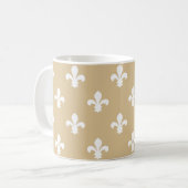 Blonde Neutral Fleur de Lys Kaffeetasse (Vorderseite Links)
