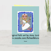 Blonde Nurse Fairy - RN LPN Fee Card Karte (Rückseite)