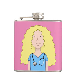 Blonde Nurse Flachmann