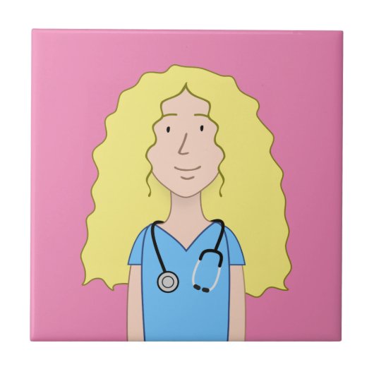 Blonde Nurse Fliese (Vorderseite)
