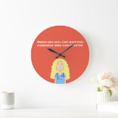 Blonde Nurse Große Wanduhr (Zuhause)