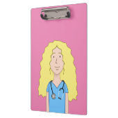 Blonde Nurse Klemmbrett (Links)