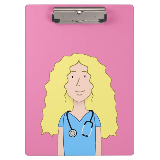 Blonde Nurse Klemmbrett (Vorderseite)