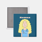 Blonde Nurse Magnet (Vorderseite/Rückseite)