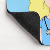 Blonde Nurse Mousepad (Ecke)