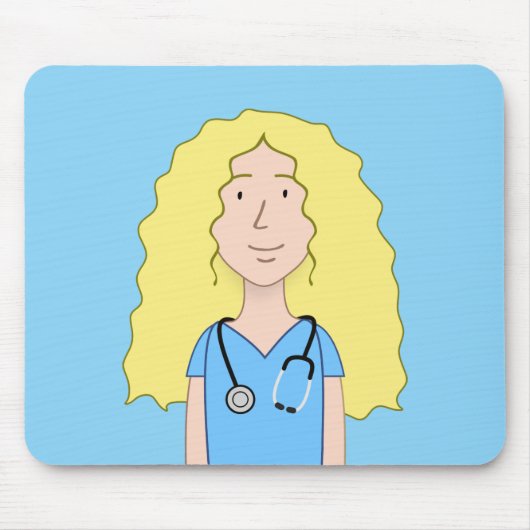 Blonde Nurse Mousepad (Vorne)
